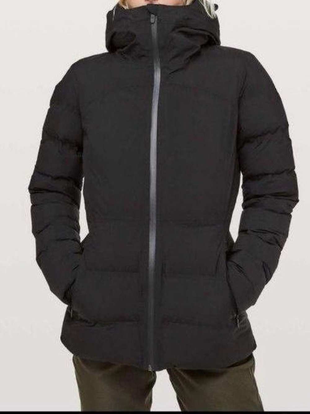 lululemon athletica Black Hooded Puffer Jacket
